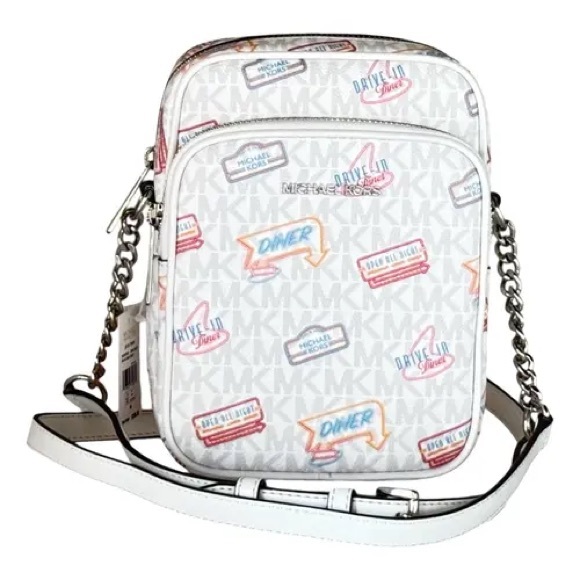 Michael Kors Graphic White Crossbody Bag - Picture 1 of 1